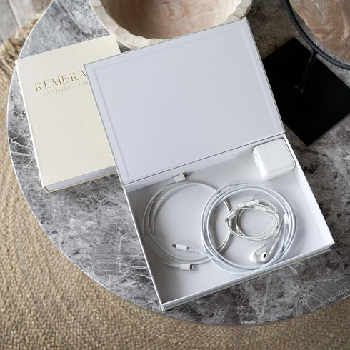 Set 2 ZICOTO of Beautiful Decorative Linen Books - Aesthetic Faux/Fake Books for Modern Home Decoration on Coffee