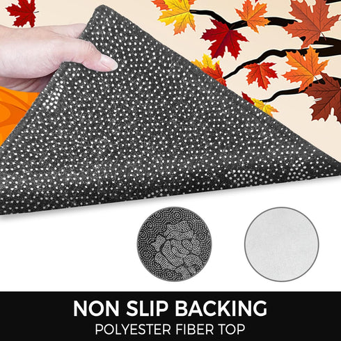 Fall Doormat Harvest Pumpkin Door Mat 18x30, Non-Slip Carpet for Thanksgiving Farm Autumn Decor