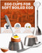 Eparé Egg Cracker Tool with Egg Cups and Spoon for Soft Boiled Eggs
