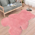 4.6x6 ft Pink Bear Soft Fluffy Large Rug, Shaggy Faux Sheepskin Fur Rug Fuzzy Shag Area Rug Cute Plush Carpet