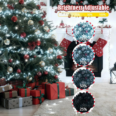 2026 88ft 240LED 12Modes, 7Voice Commands New Voice Control Smart Christmas String Lights Outdoor/Indoor | String
