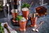 Sol Living Mint Julep Cups Set of 4, 12 oz Stainless Steel Lining Copper Cups for Cocktails and Mixed Drinks Barware Set