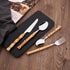 8-Piece Natural Bamboo Dinner Spoon Set, Stainless Steel Spoons with Bamboo Handle, Mirror Polished for Home Kitchen