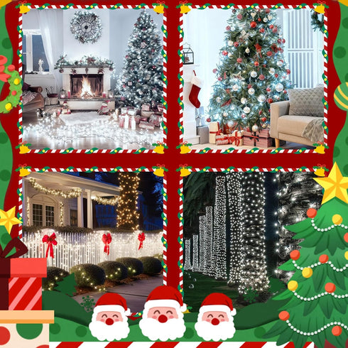 2026 88ft 240LED 12Modes, 7Voice Commands New Voice Control Smart Christmas String Lights Outdoor/Indoor | String