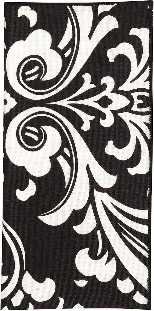 Cloth Napkins Black and White Wedding Table Decor, Set of 4 All Cotton Dinner Linen Napkins