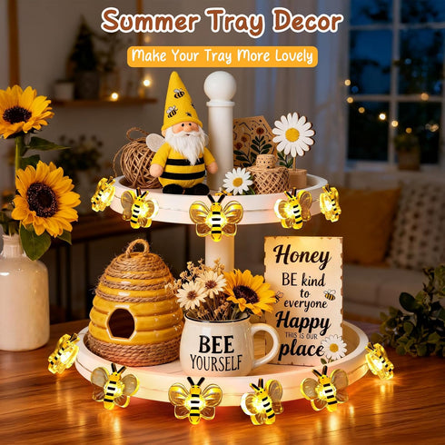 Decor,10ft 30 Coquimbo Bee String Lights Room LED Cute Honeybee Fairy Lights Battery Operated, Birthday Gifts for Women