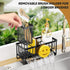 Taugast Sponge Holder for Kitchen Sink,Smiley Face Sink Caddy with Removable Brush Holder,Self-Draining Sponge Caddy