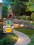 Welcome Summer Pineapple Stripes Garden Flag, Double Sided Burlap Flag for Yard Lawn Outdoor Decor