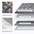SLEEP ZONE Grey Twin Waterproof Mattress Pad, Premium Soft Quilted Mattress Topper with Deep Pocket Elastic Cover