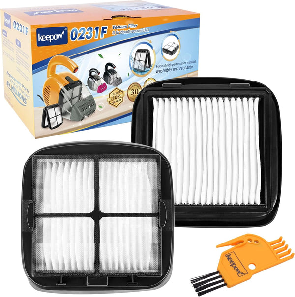 KEEPOW Pet Hair Eraser Filter Replacement 97D5 2 Pack, Compatible with Bissell Pet Hair Eraser Corded Vacuum