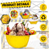24 Sets 8 oz Uiifan Construction Ice Cream Bowls with Shovel Spoons, Plastic Helmet Dessert Cups Snack Bowls