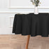 sancua Round Tablecloth, 60 Inch Water Resistant Washable Polyester for Dining and Parties, Black