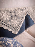 Lelefly Dcor,19 inch,Beige Cotton Handmade Crochet lace Table Runners Square Tablecloth Doilies Doily Table Dresser