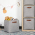 HNZIGE Fabric Storage Cubes Baskets, Set of 4 Foldable Storage Bins with Handles for Organizing, Gray