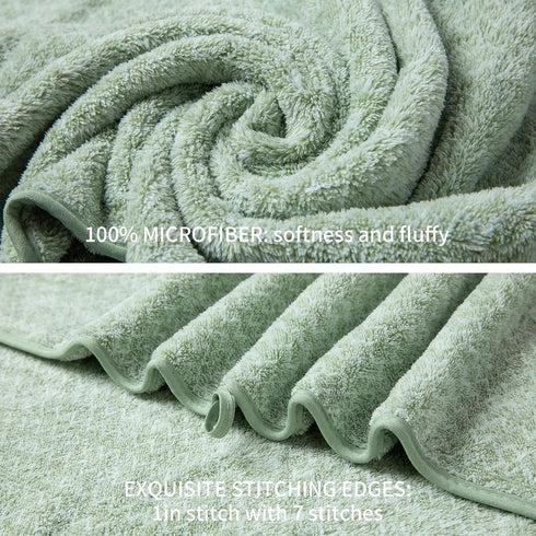 Set,12 (4 Towels,4 Towels,4 Set Ultra Soft Bath Towel Piece Bath Hand Washcloths) Family Bathroom Towels with Hanging