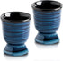 Hasense Ceramic Egg Cups for Soft Boiled Eggs, Porcelain Holders for Hard Boiled Eggs, Set of 2 Decorative Kitchen