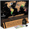 Landmass Scratch Off World Map, Deluxe Travel Tracker with Flags, 17x24 Inches Wall Art for Home or Office