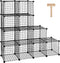 SUPER DEAL Metal Wire Cube Storage Organizer, 12 Cubes DIY Modular Cabinet