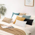 Set 2, Cozy 20x20 Inch, Chenille Throw Pillow Covers of Decorative Textured Solid Accent Pillow Cases, Soft Neutral