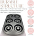 Bellemain Premiere Donut Pan for Baking, Nonstick 12.5 x 8.5” with 6-Doughnut Molds, Includes 2 Steel Trays