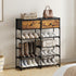 6 2 20-24 Closet Shoe Rack, Tier Shoe Rack Organizer with Large Drawers, Shoe Storage for Pairs, Sturdy Metal Shoe
