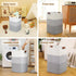 Extra Large Laundry Hamper 96L, Cotton Woven Storage Basket with Handles for Living Room, Gradient Grey