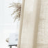 Melodieux Beige Semi Sheer Curtains, 63 Inch Length for Bedroom Living Room, 2 Panels, Light Filtering Home Office