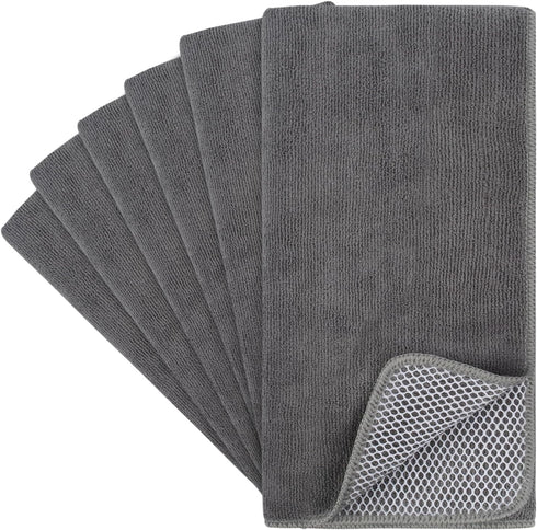 15inchx25inch 6pack) KinHwa Kitchen Washcloths for Dishes Absorbent Microfiber Dish Cloths Dish Towels for Kitchen
