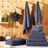 24 Set: 2 4 6 8 4 Mixweer Piece Dark Grey Microfiber Absorbent Towel Oversized Bath Sheets, Bath Towels, Hand