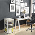 Gracious Living Classic 3 Drawer Organizer Cart, Plastic Storage Dresser with Caster Wheels for Home and Office