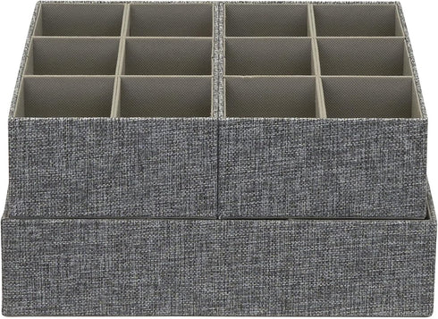3 Set, 2 Household Essentials Piece Drawer Organizers Starter Customizable Inserts, Large Tray and Small Trays