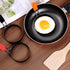 Generic 3.5" Set 4 Nonstick Stainless Steel Egg Rings of with Oil Brush, Round Crumpet Ring Mold for Muffins Pancake