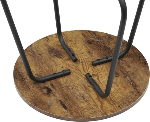 VECELO Small Round Anti-Rust Outdoor Snack Table