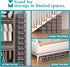 Kuject Large Shoe Organizers, 12 Pack Clear Plastic Stackable Storage Boxes with Lids, Under Bed Shoe Containers, Fit