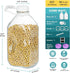 2 Pack 64 Oz 1 3 2 2 1/2 Heavy Duty Glass Milk Bottle with Silicone Spout and Reusable Airtight SCREW LID, Qt Glass