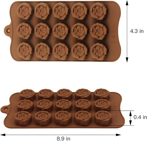 homEdge Truffle Mold Set of 4 Packs - Food Grade Non-Stick Silicone Jelly Chocolate Candy Ice Molds