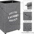 90L (Grey2) WOWLIVE Large Rolling Laundry Basket Wheels Collapsible Tall Laundry Hamper Handle Foldable Dirty Clothing