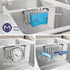 SWTYMIKI Sponge Holder for Kitchen Sink - Movable Kitchen Caddy with M Shape Hook, Stainless Steel Hanging Sponge Caddy