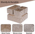 Drawer Organizer Bins, Woven Storage Stackable Box Set of 4 for Organizing Drawers, Shelves, Cabinets