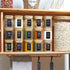 4oz 16 Pack, 54 ComSaf Spice Jars with Label Glass Spice Jars with Bamboo Lid, Small Seasoning Containers with Black