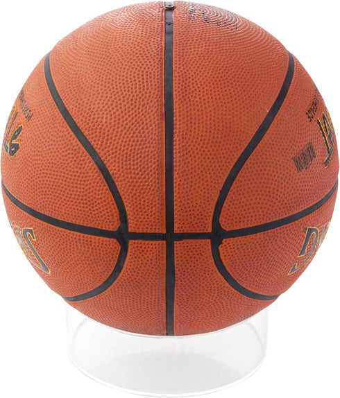 Plymor Clear Acrylic Beveled Ball or Sphere Display Holder Stand, 2" H x 6" W