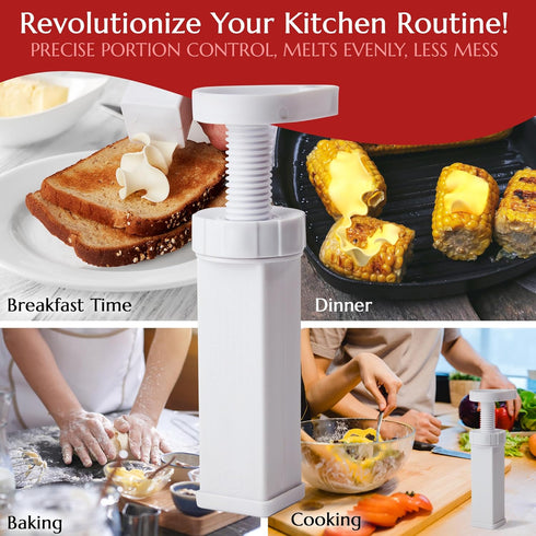 Max Space Butter Mill Butter Dispenser Stick, Twist to Spread Thin Butter Ribbons