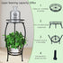 2 26.6" CASIMR Tier Plant Stand Indoor Outdoor, Tall Metal Potted Holder Rack Multiple Flower Pot Stand Heavy Duty
