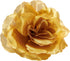50 Pack Gold Roses Artificial Flowers, 3 Inch Stemless Fake Silk Roses for Wedding Decorations, Faux Bouquets