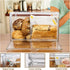 RISICULIS 2PCS Countertop, Counter, Large Bread Box for Stackable Double Layer Storage Container, Clear Boxes