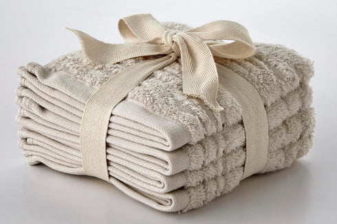 4-Piece Set, SKL Home CloudSoft Cotton Luxury Washcloth Oatmeal
