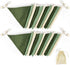 2 Sets 24Pcs Summer of Sage Green Pennant Banner Nursery Garland Flags Olive Green Fabric Linen Triangle Streamers