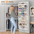 30 Closet 10 71") MISSLO Pairs Over the Door Shoe Organizer Breathable Mesh Hanging Shoe Rack for Storage with Wide