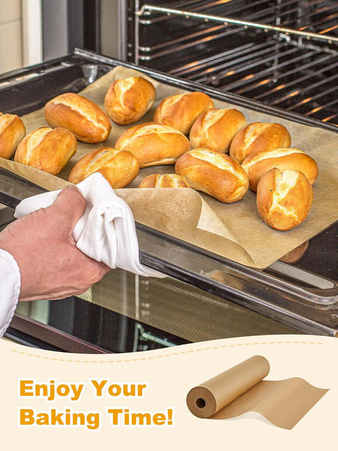 SMARTAKE Parchment Paper Roll for Baking, 15 in x 242 ft, Non-Stick Heavy Duty Extra Long Baking Paper