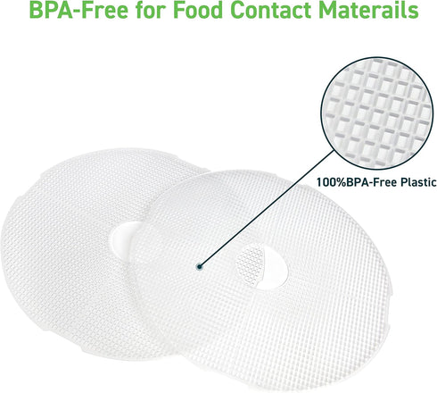 COSORI Food Dehydrator Accessories, BPA-Free Plastic Mesh Screens, 2 Pack for 5 Tray CFD-N051-W Only